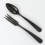 Stainless salad fork and spoon set