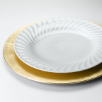 gold plate charger rental