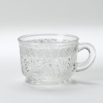 punch cup flowered glass