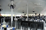Pole Draping with Chantilly Chandeliers