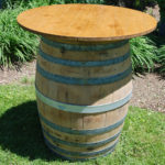 wine barrel cocktail table