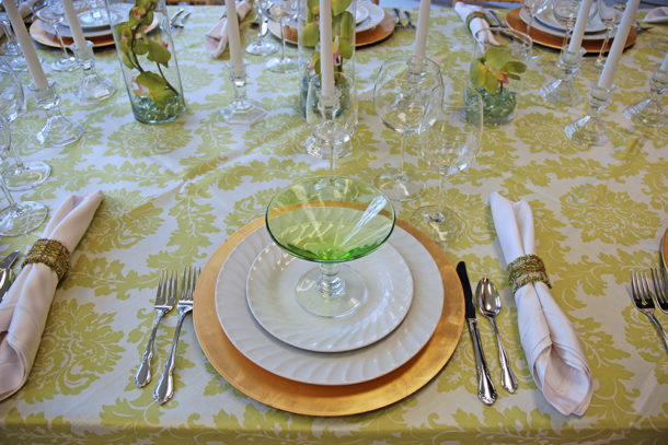 light green table