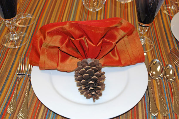 thanksgiving pine cone
