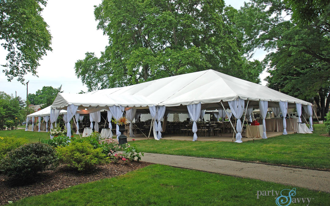 all white wedding tent