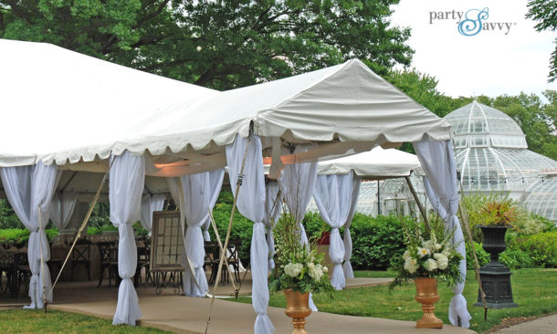 white wedding marquis tent