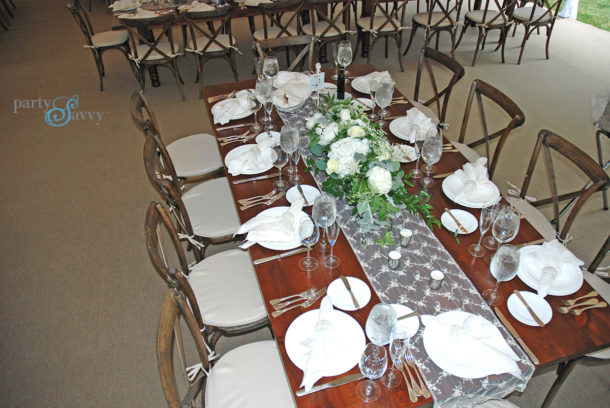 white wedding tablescape