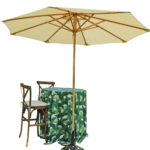 market umbrella natural wood frame